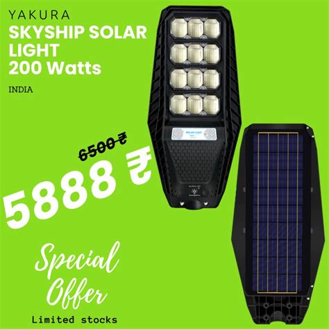 Yakura Solar Skyship W All In One Solar Street Light At Rs