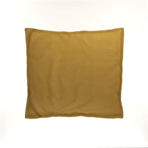 Taie D Oreiller Jaune En Percale De Coton Bio X Cm Tex Home La