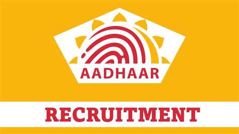 Uidai Recruitment 2023 Check Post Age Qualification Last Date And