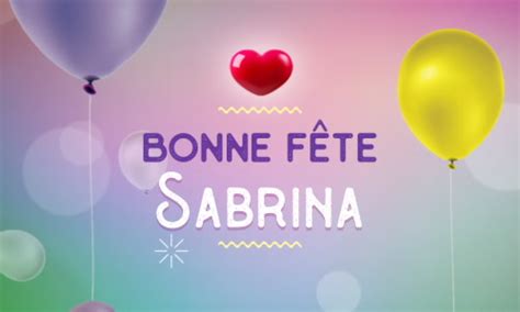 Carte Joyeuse fête Sabrina le 29 Août CyberCartes