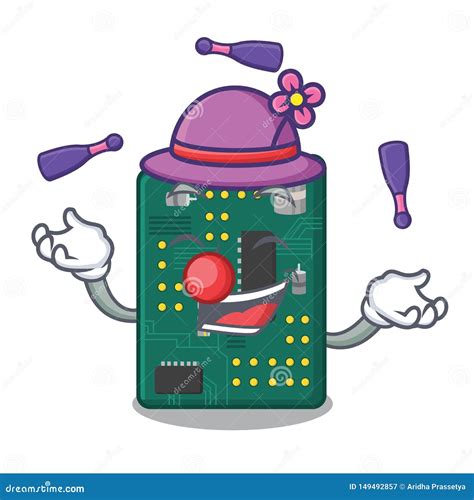 Juggling PCB Circuit Board in the Cartoon Stock Vector - Illustration ...