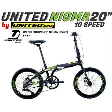 Jual Sepeda Lipat United Nigma 10s Folding Bike United NEW COLOR