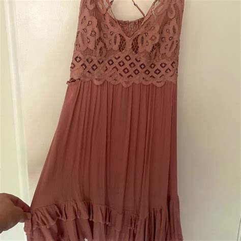 Free People Dresses Free People Adella Slip In Dark Rose Poshmark