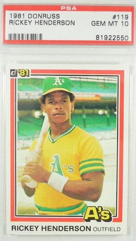 Rickey Henderson Rookie Card Stealing His Way To Greatness