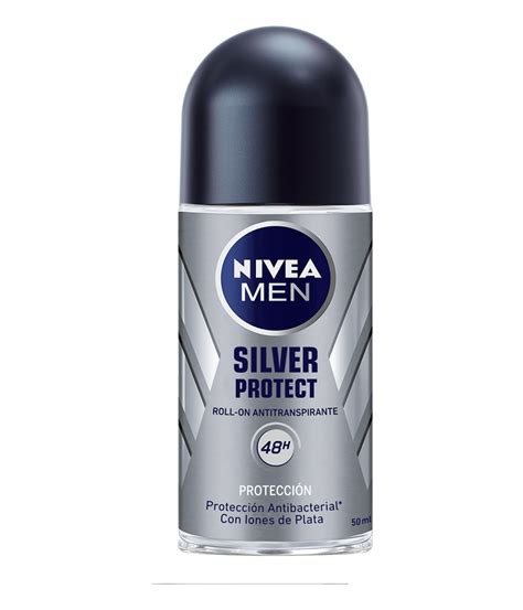 50ml Antitranspirante Silver Protect Roll On Antibacterial NIVEA MEN