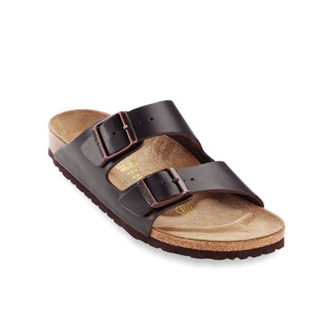 Birkenstock Mens Arizona Two Band Leather Sandal In Brown For Men