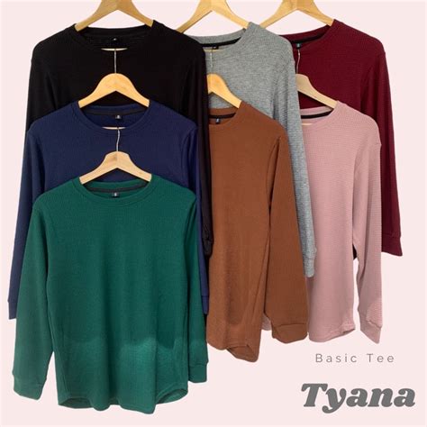 Tyana Baju T Shirt Baju Lengan Panjang Perempuan Long Sleeve T Shirt