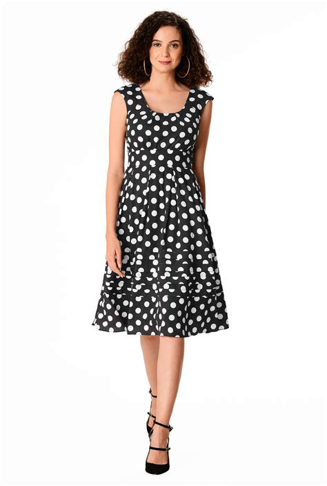 Shop Polka Dot Print Crepe Chelsea Dress Eshakti