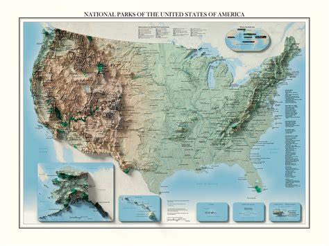 National Parks of The U.S.A. – Visual Wall Maps Studio