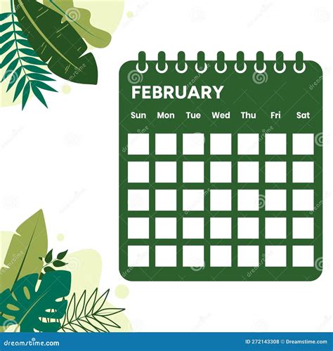 February Month Calendar. Colorful February Month Calendar Stock Vector - Illustration of meeting ...