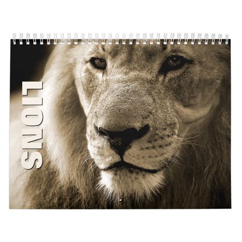 Red Lion Calendar - Printable Word Searches