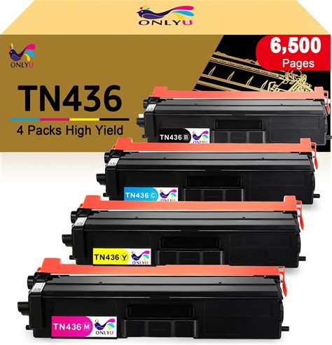 Onlyu Compatible Toner Cartridge Replacement For Brother Tn436 Tn436bk Tn433 Tn436bk