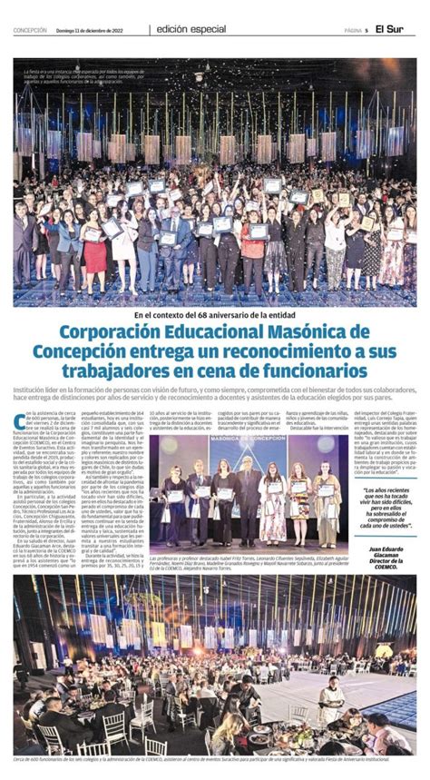 Corporaci N Educacional Mas Nica De Concepci N Entrega Un