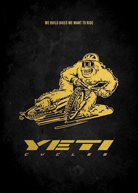 YETI CYCLES GOLD Poster Picture Metal Print Paint By Yunur Mawan