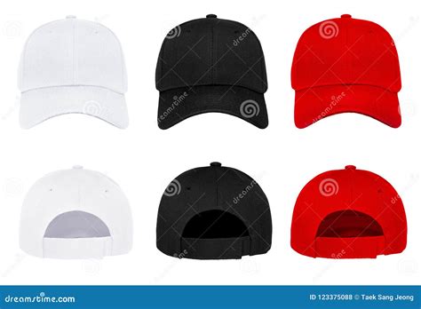 Blank Baseball Cap Color Front And Back View Stock Photo Image Of