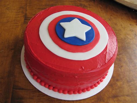 captain america themed  layer cake