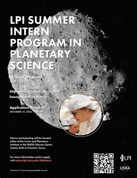 Lpi Summer Intern Program In Planetary Science