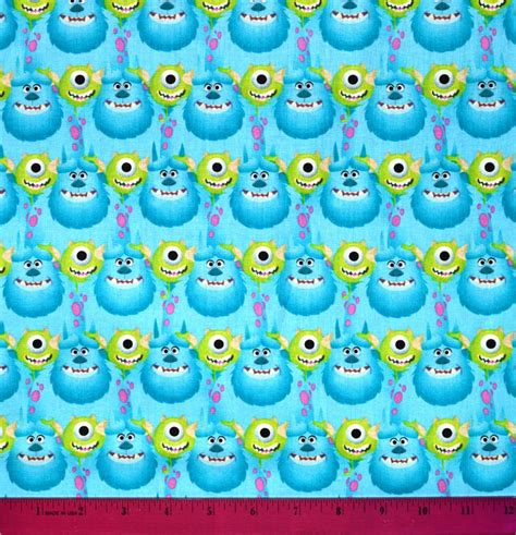 Monsters Inc Fabric Sold By The Half Yard For Sewing Etsy