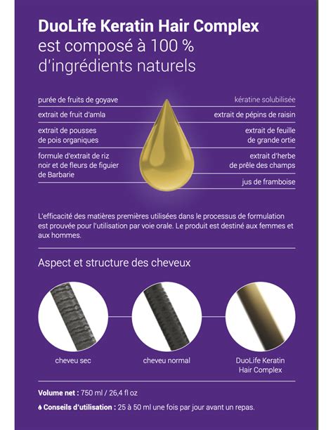 Keratin DuoLife Kératine solubilisée complément alimentaire 100