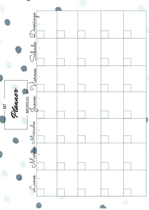 Planner Mensual By Thyare Páginas Planificador Plantilla De