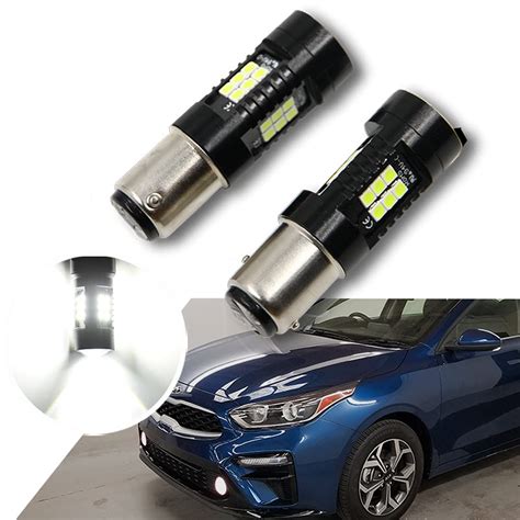 Nslumo Xenon White Led Drl Bulbs For Kia Forte Sedan Lx Lxs