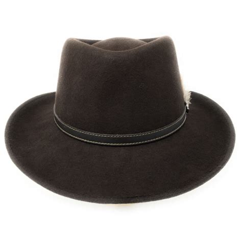 Outback Brown Fedora Showerproof Hat