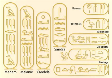 Names in hieroglyphics 103098 Vector Art at Vecteezy