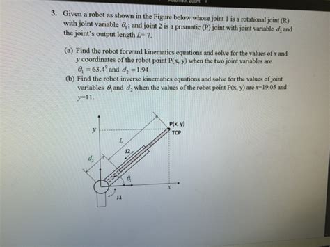 Solved Given a robot as shown in the Figure below whose | Chegg.com 