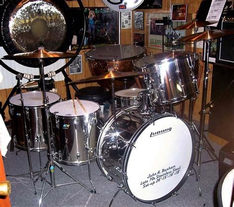 John Henry Bonham's drum kit, now owned by Jason Bonham | Drums, Ludwig ...