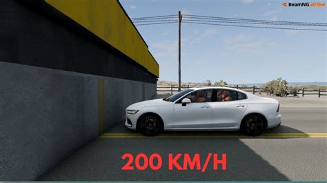 Volvo S60 Vs Wall 200 Kmh Beamngdrive Eknil Gamer