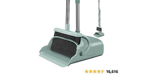 Upgrade Broom And Dustpan Set Large Size And Stiff Broom