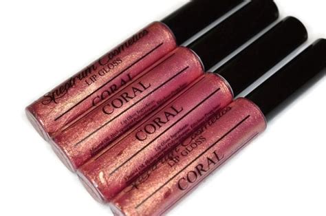 Coral Lip Gloss With Gold Sparkle 10 Ml Tube