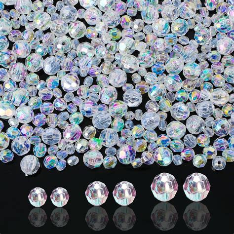 Upins 1200pcs Faceted Crystal Beads For Jewelry Making