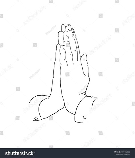 Hands Prayer Thank You Fold Your Stock Vector (Royalty Free) 1272182608 ...