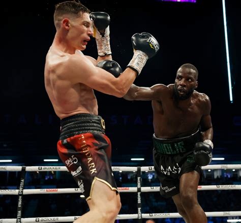 Photos Chris Billam Smith Drops Lawrence Okolie Three Times Wins Wbo