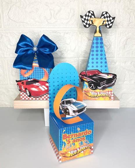 Kit Festa Lembrancinhas 50 Personalizados Hot Wheels Elo7