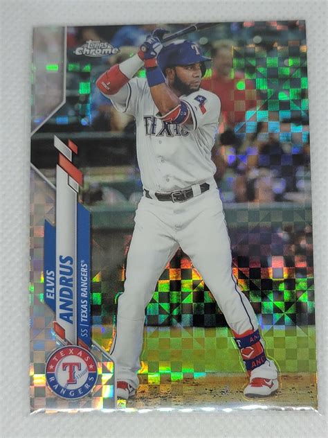 Topps Chrome Xfractor Refractor Elvis Andrus Texas Rangers Ebay