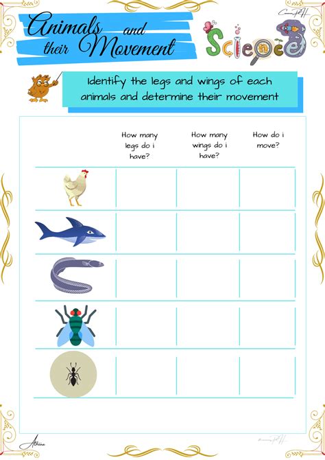 Animal Worksheet For Grade 1