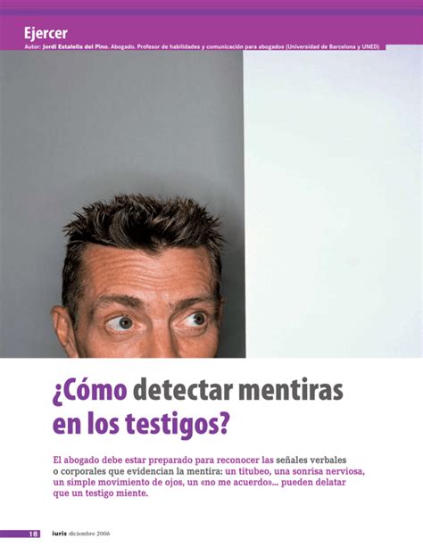 C Mo Detectar Mentiras En Los Testigos