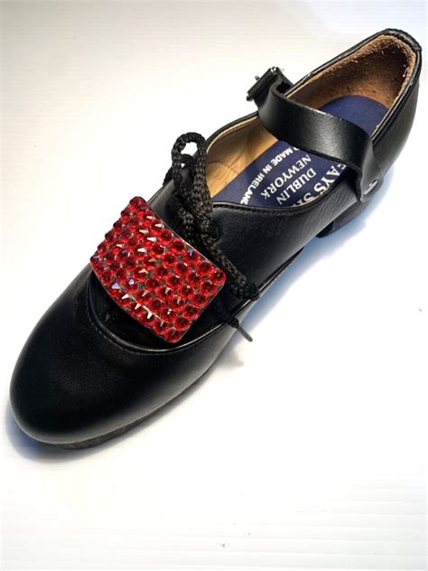 Red Buckles Fays Irish Dancing Shoes LTD