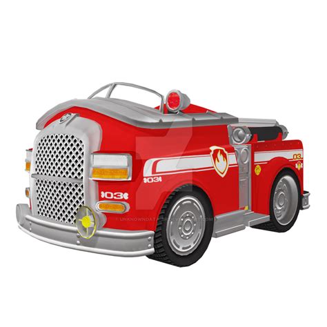 Paw Patrolblender Rendermarshall Fire Truck By Unknowndata Br On