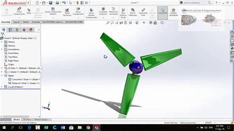 Design Of A Propeller Solidworks Tutorial Youtube