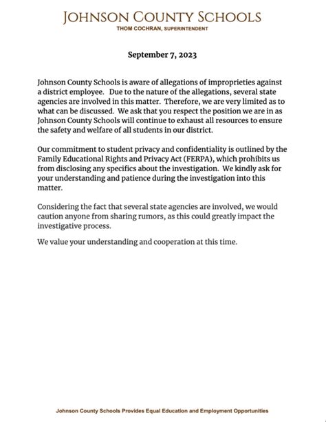 Media Release | Johnson County Schools