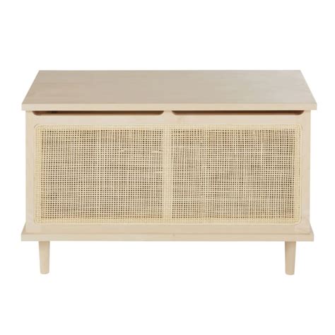 Contenitore Beige Con Finitura In Rattan Incannucciato Solstice