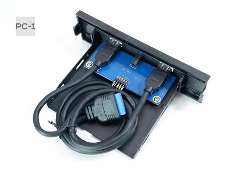 Планка в корпус ПК 3.5" с адаптером 5,25" с выводом 2-х портов USB3.0 ...