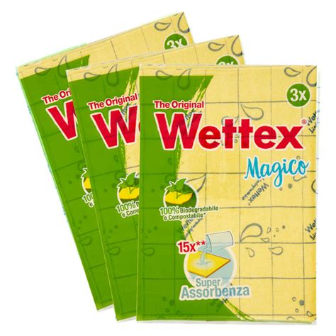 Wettex Panno Magico In Cotone E Cellulosa Naturale Giallo Pz