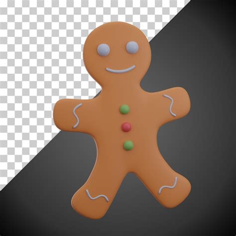 Premium Psd Christmas Gingerbread D Render Illustration Icon