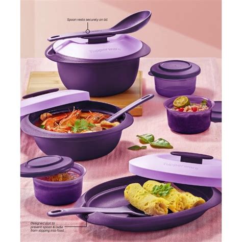 Tupperware Purple Royale Petit Serveware Set With Gift Box Serving