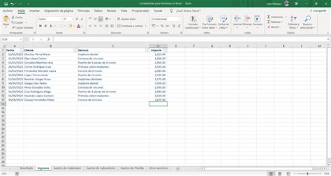 Contabilidad para Dentistas en Excel DentalMarket Perú