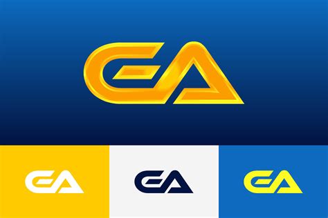 GA Initial Modern Logo Gradient Template for Business Identity 28897920 ...
